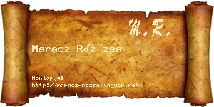 Maracz Rózsa névjegykártya